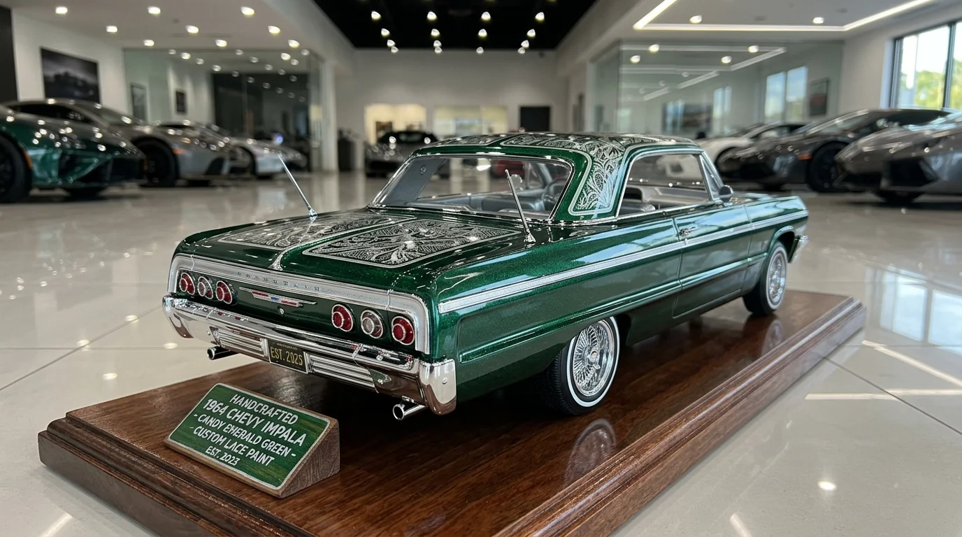 Finished candy emerald custom lowrider show car