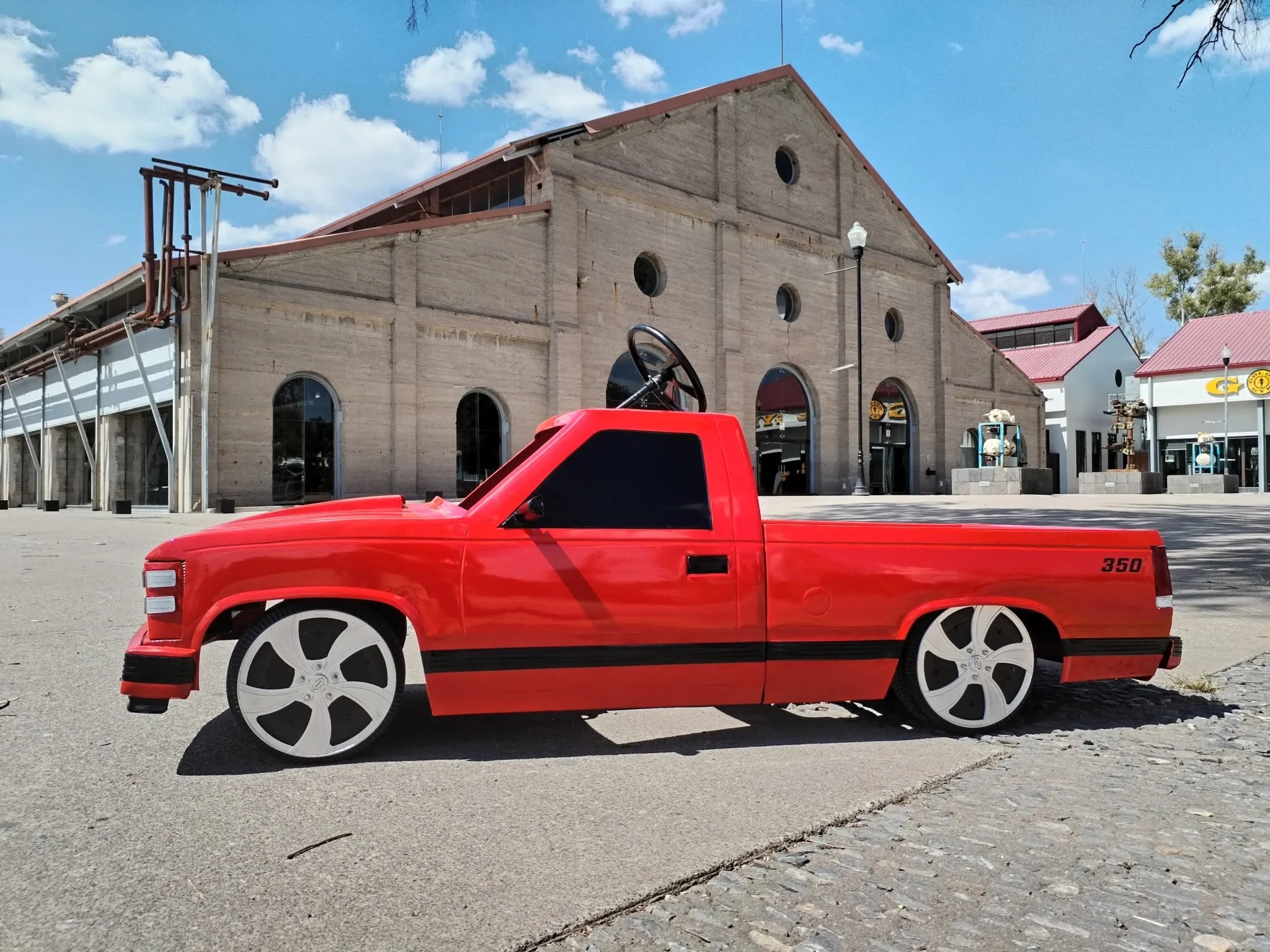 Slammed Chevy C1500 OBS Red 350 SS sport truck